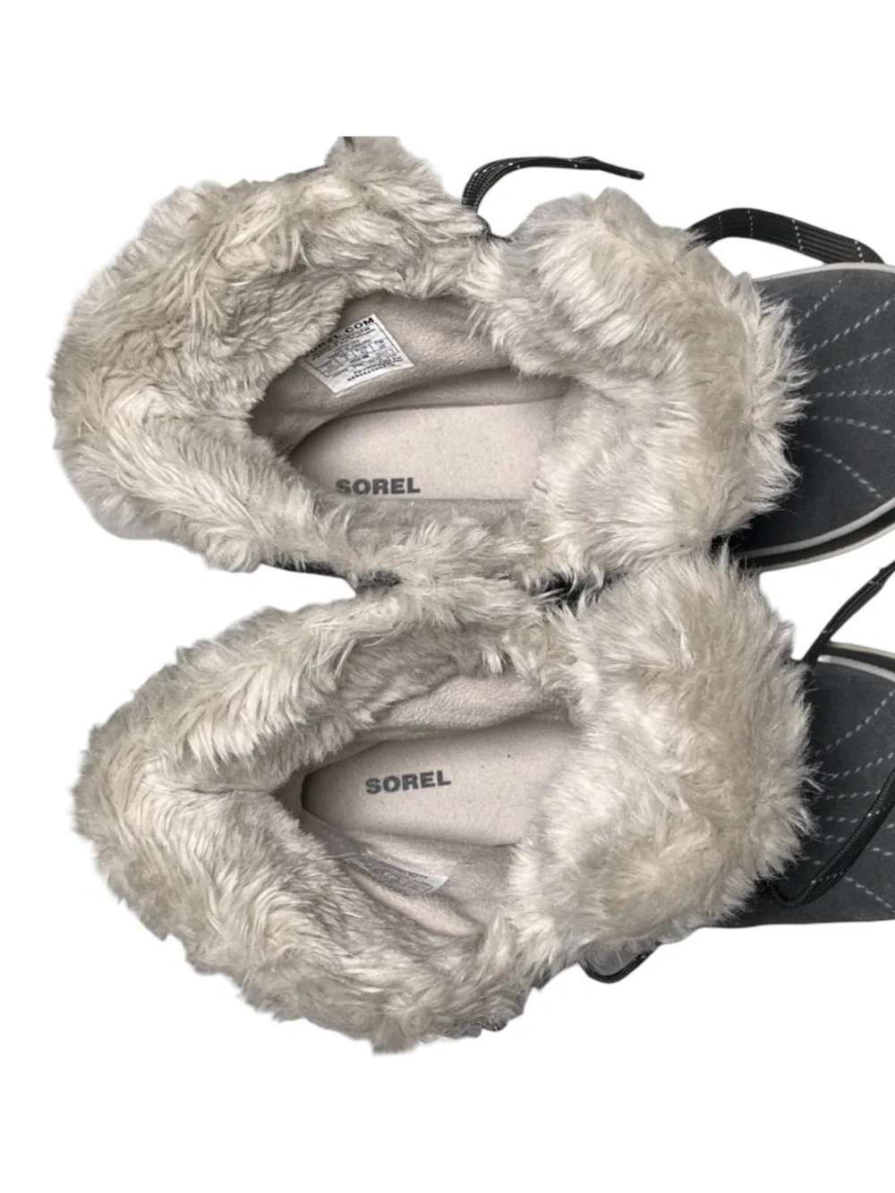 Sorel Tivoli II Waterproof Winter Boots Gray Faux Fur Womens 11